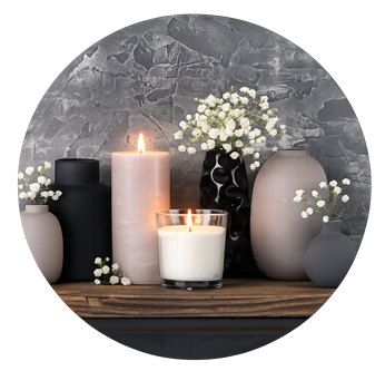 Round handmade soap product image from Bath & Blaze Candle Company